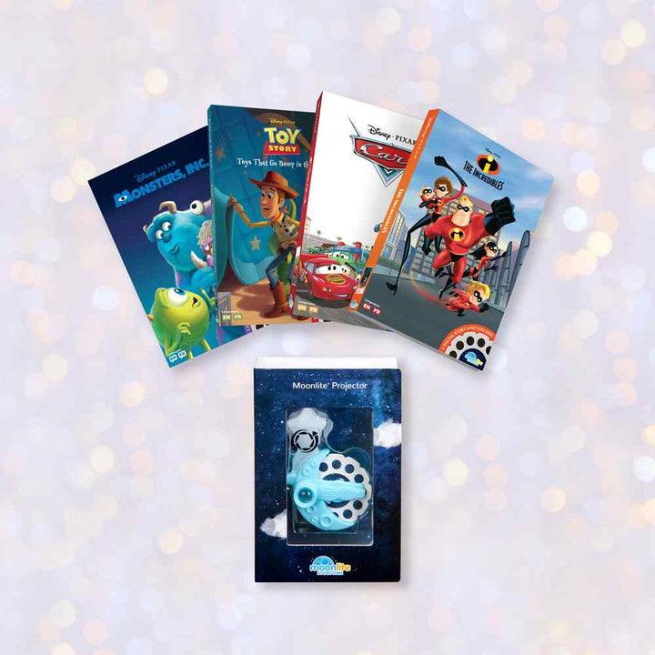 Disney Pixar  4 Story Collection with Projector